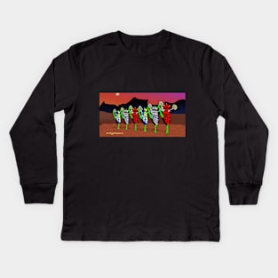 Dancing Daleks Kids Long Sleeve T-Shirt